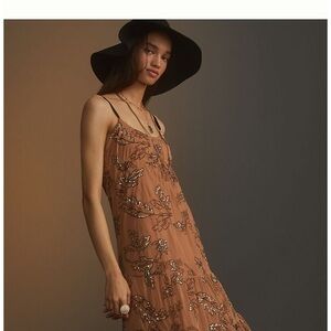 Maeve Sequined Tulle Midi Dress